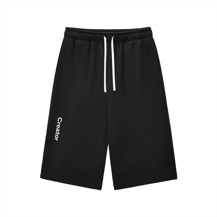 Relaxed Drawstring Three-quarter Sweatpants