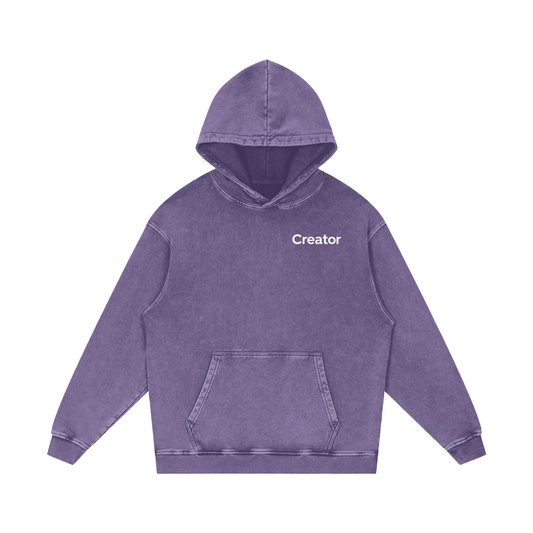 Snow Washed Cotton Hoodie