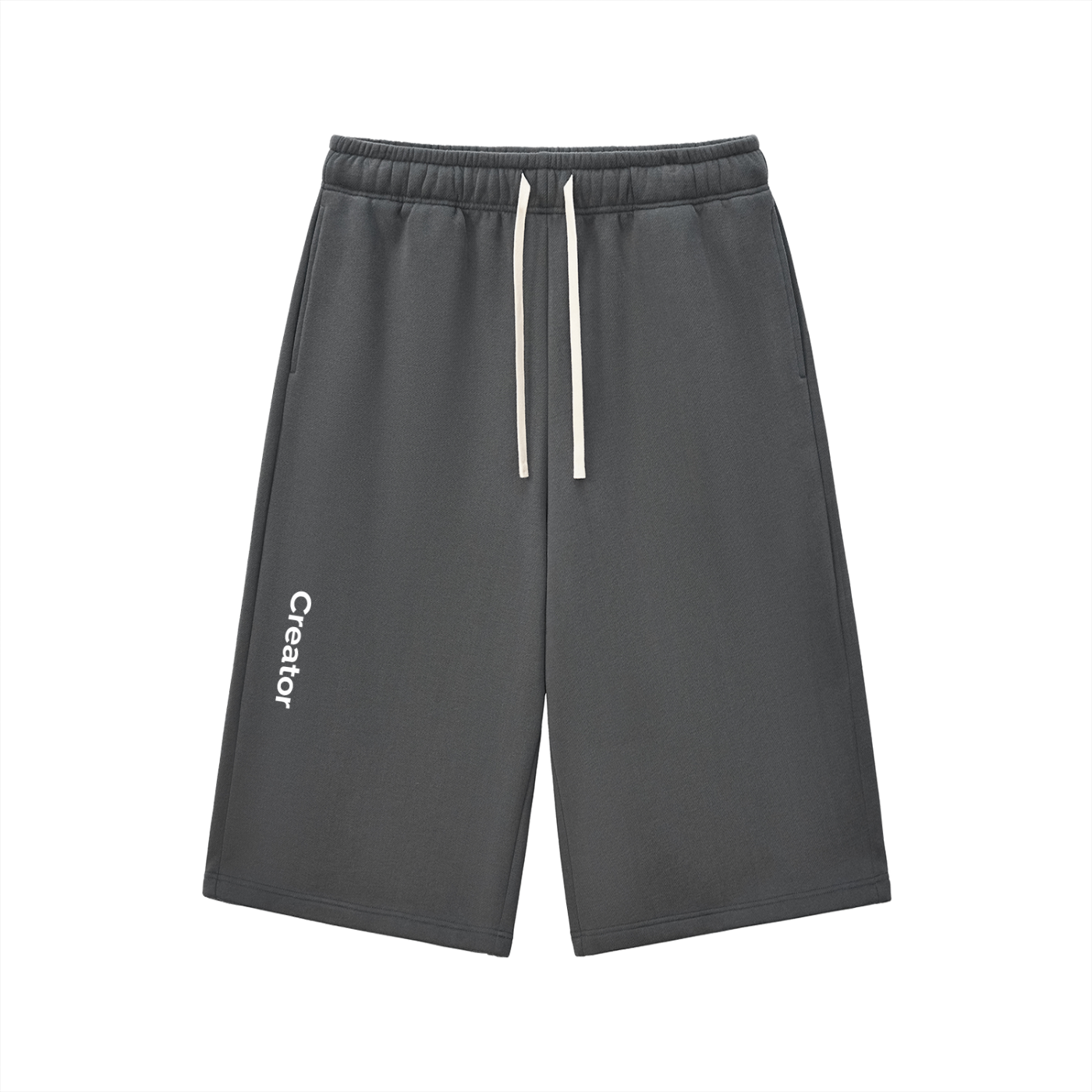 Relaxed Drawstring Three-quarter Sweatpants