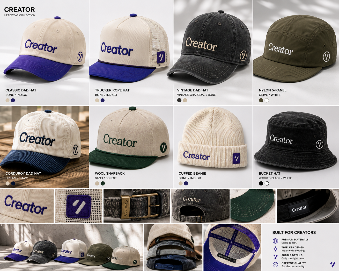 Creator Drop 001 product assortment